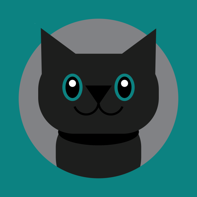 Panther's logo, a smiling black panther in a cyan circle